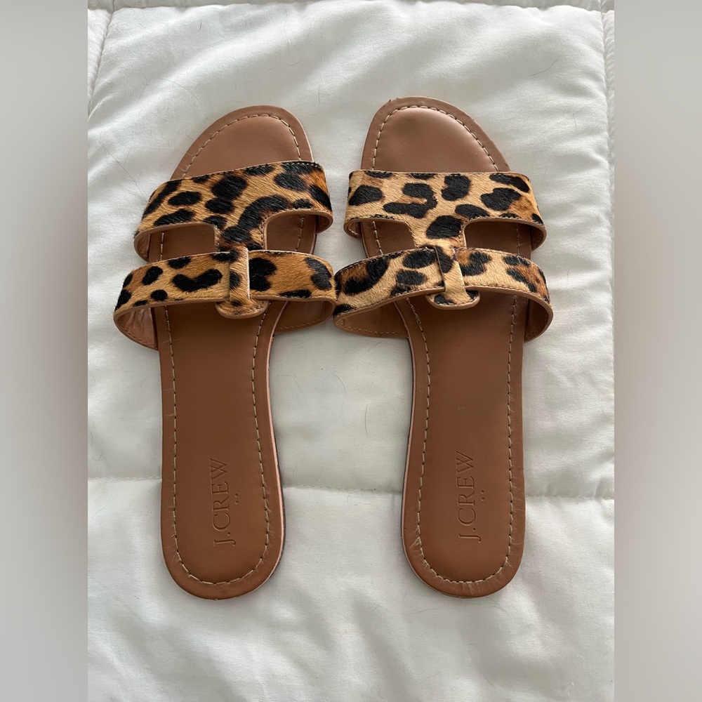 J. Crew Leopard Print Sandals
